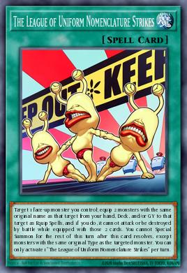 The League of Uniform Nomenclature Strikes