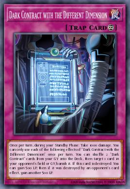 Dark Contract with the Different Dimension